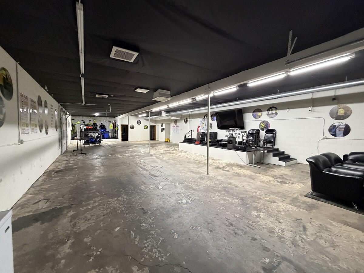 Commercial concrete floor before coating